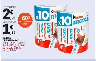 E.Leclerc BARRES "KINDER MAXI offre