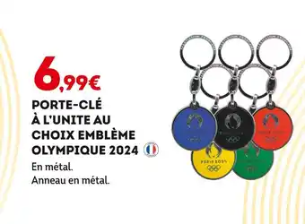 PORTE-CLÉ À L’UNITE AU CHOIX EMBLÈME OLYMPIQUE 2024