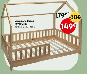 Maxi Bazar Lit cabane Bosco 90x190cm offre