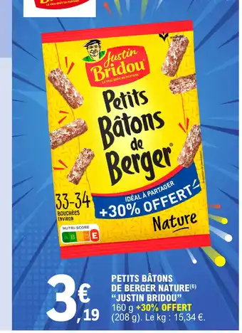E.Leclerc PETITS BÂTONS DE BERGER NATURE( offre