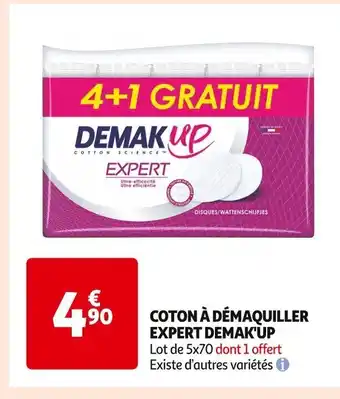 Auchan Supermarché COTON À DÉMAQUILLER EXPERT DEMAK'UP offre