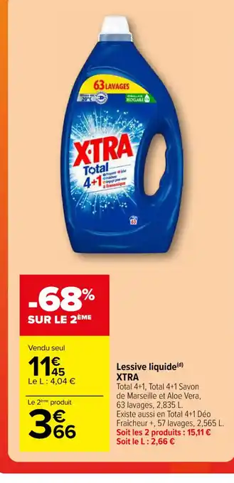 Carrefour Lessive liquide(d) XTRA offre