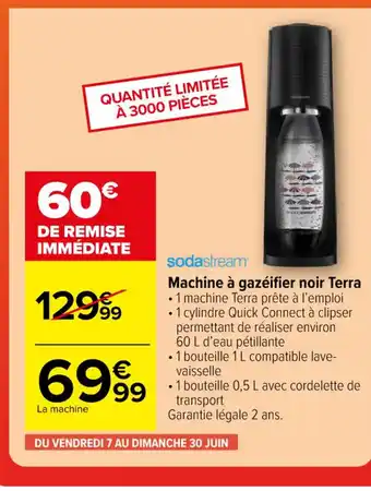 Carrefour Machine à gazéifier noir Terra offre