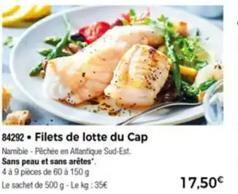 Thiriet Filets de lotte du Cap offre