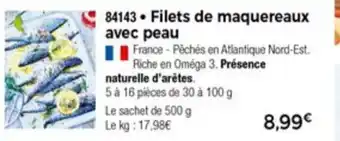 Filets de maquereaux avec peau