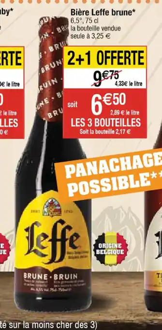 Cora x Carrefour Bière Leffe Ruby offre