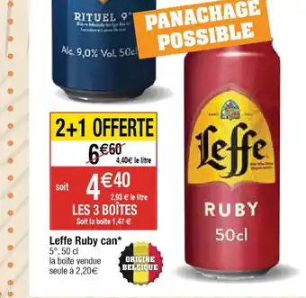 Cora x Carrefour Leffe Ruby can offre