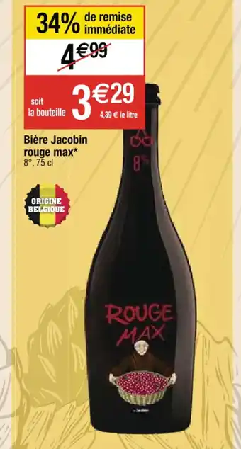 Cora x Carrefour Bière Jacobin rouge max offre
