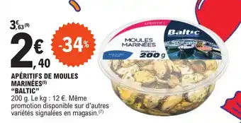 E.Leclerc APÉRITIFS DE MOULES MARINÉES (5) "BALTIC" offre