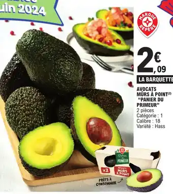 E.Leclerc AVOCATS MÛRS À POINT(2) "PANIER DU PRIMEUR" offre