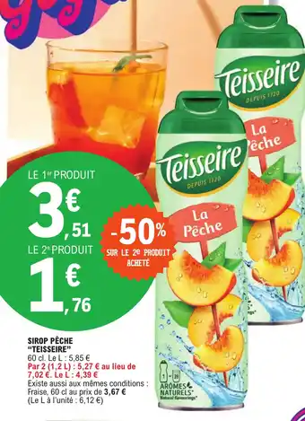 E.Leclerc SIROP PÊCHE "TEISSEIRE" offre