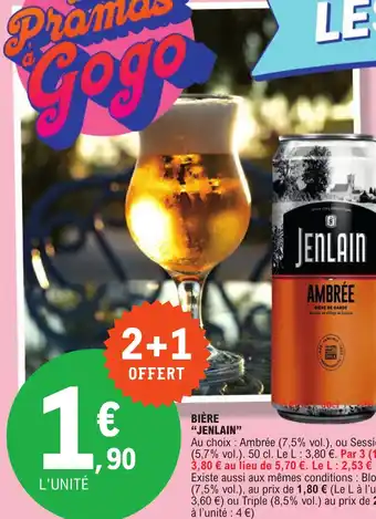E.Leclerc BIÈRE "JENLAIN" offre