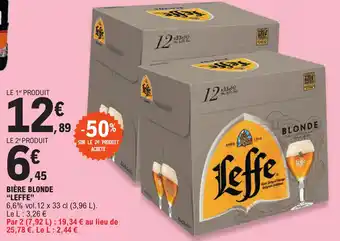 E.Leclerc BIÈRE BLONDE "LEFFE" offre