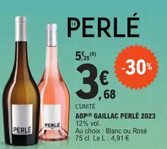 E.Leclerc AOP(4) GAILLAC PERLÉ 2023 12% vol. offre
