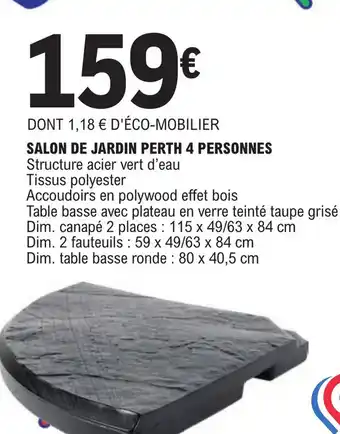 E.Leclerc SALON DE JARDIN PERTH 4 PERSONNES offre