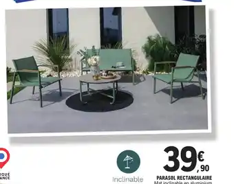 E.Leclerc PARASOL RECTANGULAIRE offre