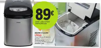 E.Leclerc MACHINE À GLAÇONS LiVOO offre