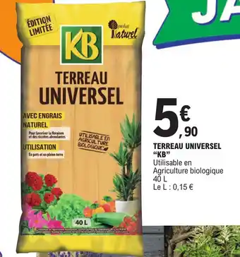 E.Leclerc TERREAU UNIVERSEL "KB" offre