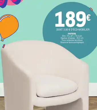 E.Leclerc FAUTEUIL offre