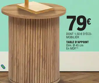 E.Leclerc TABLE D'APPOINT offre