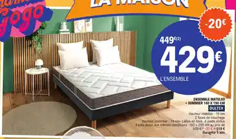 E.Leclerc ENSEMBLE MATELAS + SOMMIER 140 X 190 CM offre