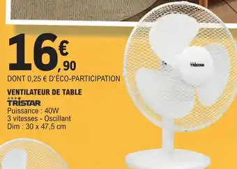 E.Leclerc VENTILATEUR DE TABLE offre
