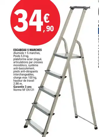 E.Leclerc ESCABEAU 5 MARCHES offre