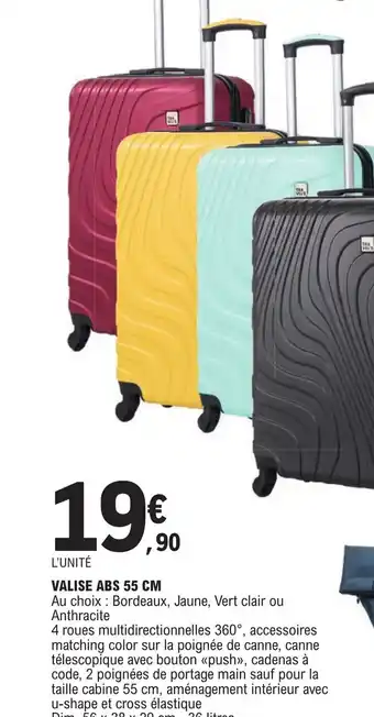E.Leclerc VALISE ABS 55 CM offre
