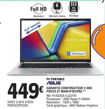 E.Leclerc PC PORTABLE offre