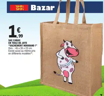 E.Leclerc SAC CABAS EN TOILE DE JUTE "VACHEMENT NORMAND !" offre