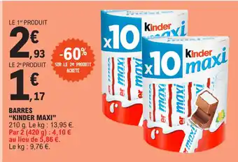 E.Leclerc BARRES "KINDER MAXI❞ offre