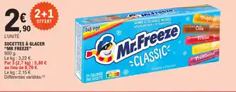 E.Leclerc SUCETTES À GLACER "MR FREEZE" offre