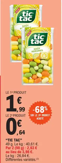 E.Leclerc "TIC TAC" offre