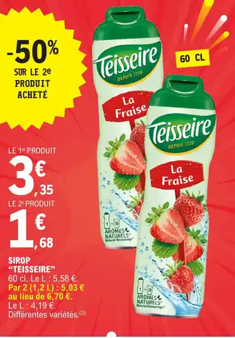 E.Leclerc SIROP "TEISSEIRE” offre