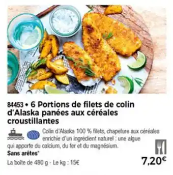 Thiriet 6 Portions de filets de colin offre