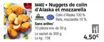 Thiriet Nuggets de colin d'Alaska et mozzarella offre
