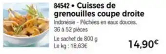 Thiriet Cuisses de grenouilles coupes droite offre