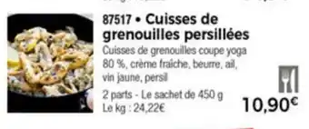 Thiriet Cuisses de grenouilles persilées offre