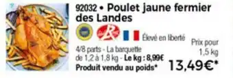 Thiriet Poulet jaune fermier des Landes offre