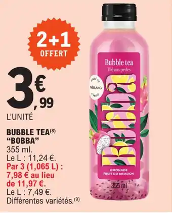 E.Leclerc BUBBLE TEA (8) "BOBBA" offre