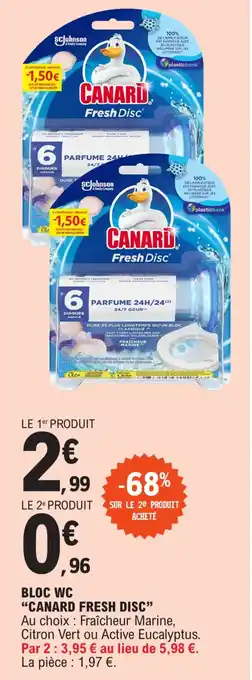 E.Leclerc BLOC WC "CANARD FRESH DISC" offre