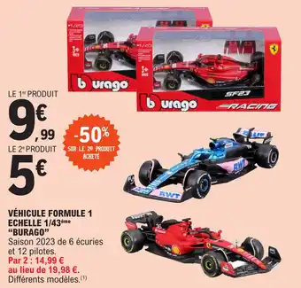 VĂHICULE FORMULE 1 ECHELLE 1/43 "BURAGO"