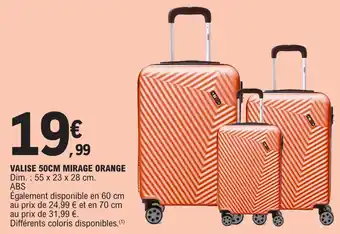 E.Leclerc VALISE 50CM MIRAGE ORANGE offre