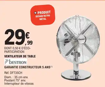 E.Leclerc VENTILATEUR DE TABLE offre