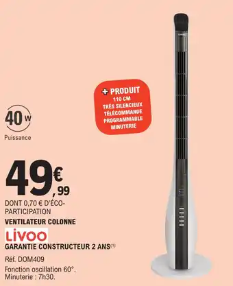 E.Leclerc VENTILATEUR COLONNE offre