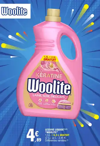 E.Leclerc LESSIVE LIQUIDE(1)(2) "WOOLITE" offre
