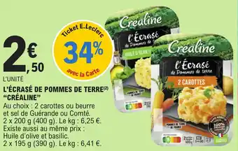 E.Leclerc L'ÉCRASÉ DE POMMES DE TERRE (2) "CRÉALINE" offre