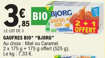E.Leclerc GAUFRES BIO* ❝BJORG" offre