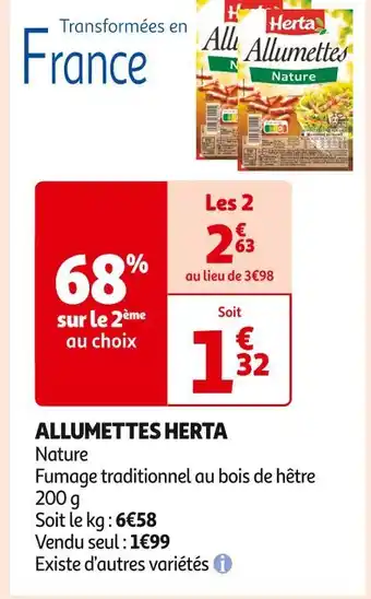 Auchan Supermarché HERTA ALLUMETTES offre