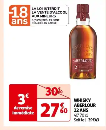 Auchan Supermarché ABERLOUR WHISKY 12 ANS offre